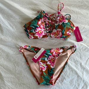 Xhilaration Tropical Bikini Set